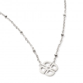 STEEL CLOVER NECKLACE