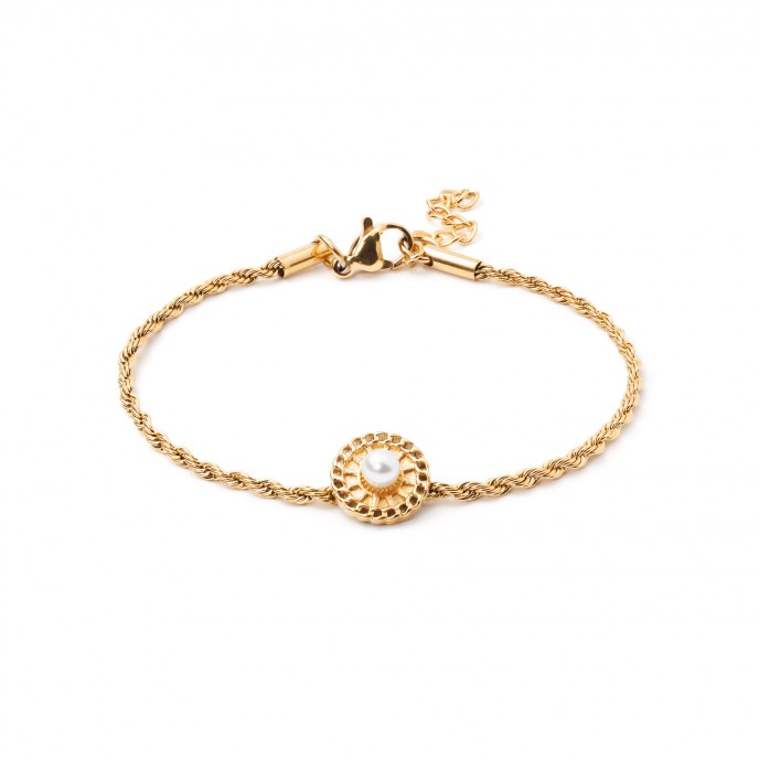 STEEL BRACELET WITH PEARL