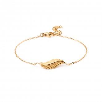 STEEL FEATHER BRACELET 