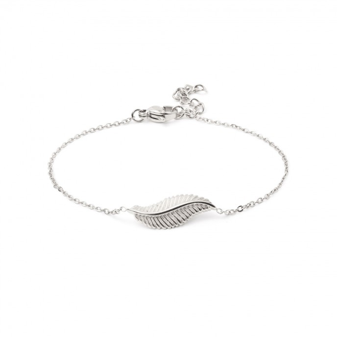 STEEL FEATHER BRACELET 