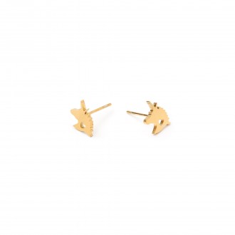 STEEL UNICORN EARRINGS