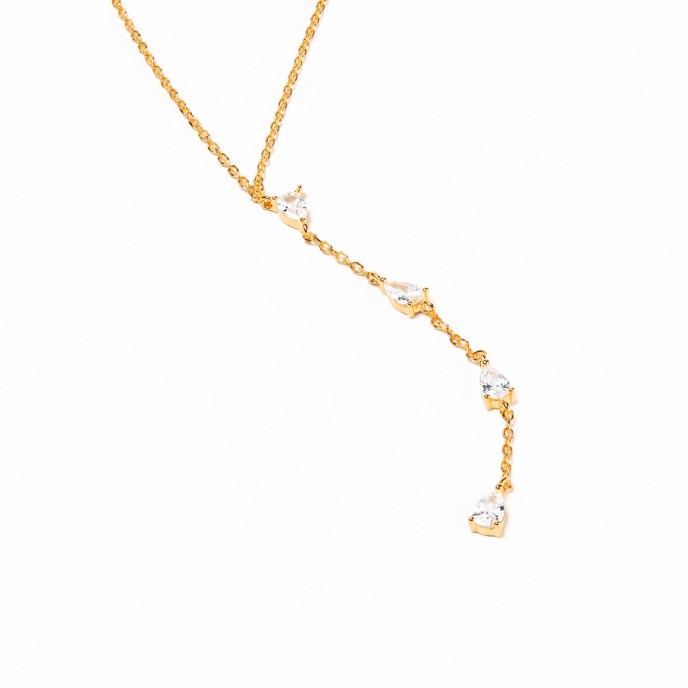 SILVER NECKLACE WITH DROPS