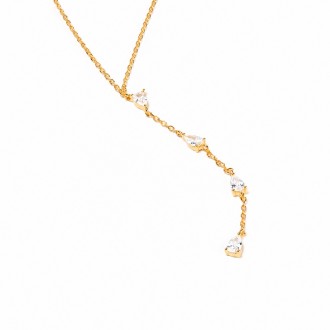 SILVER NECKLACE WITH DROPS