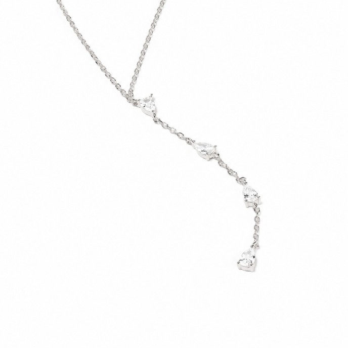 SILVER NECKLACE WITH DROPS