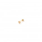 Silver with 18k Gold Plating - White