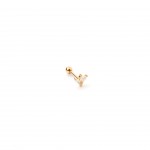 Silver with 18k Gold Plating - White