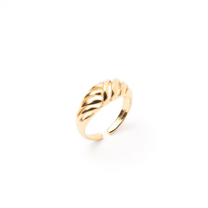 CRISSCROSS STEEL RING