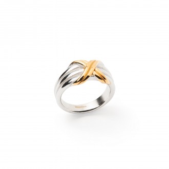 CRISSCROSS STEEL RING