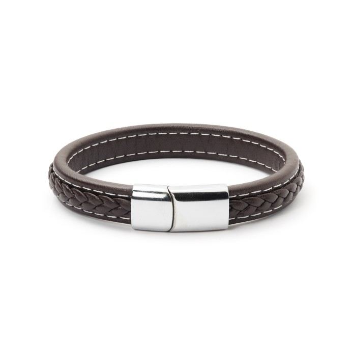 MEN'S STEEL LEATHER BRACELET